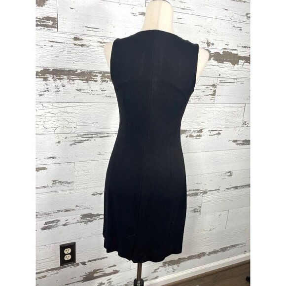 CABI Edie Black Ponte Knit Sleeveless Sheath Dress Size XS #3341 - Picture 3 of 5